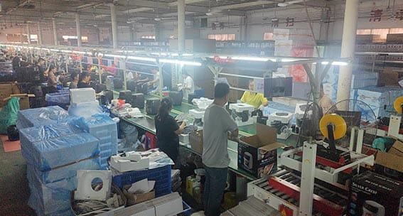 5 Air fryer inspection factory - Assembly line workers are producing manufacturing assembly